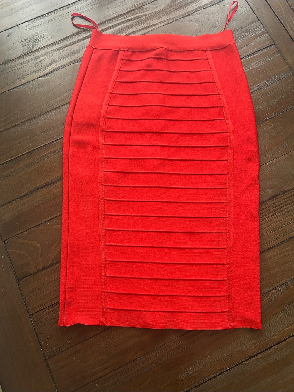 Red Bandage Midi Pencil Skirt